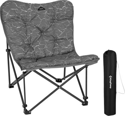 KingCamp Butterfly Chair, Oversized Thick Padded Comfy Camping Chairs Portable Folding Chair 400lbs Heavy Duty Seat with High Backrest & Carry Bag for Outdoor Indoor Patio Lawn Home Living Bed Room