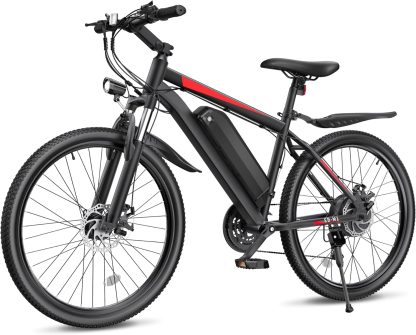 Electric Bike for Adults, 26" Ebike with 1000W Peak Motor, 21.7MPH 50Miles Electric Mountain Bike