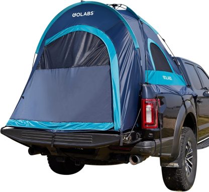 Golabs Truck Bed Tent for 5.5-6.5 Ft Bed, 5-Minute Easy Setup by Pre-Assembled Design, Waterproof PU2000mm, 2-Person Portable with Extra Rainfly Cover for Camping & Outdoor, Includes Storage Bag
