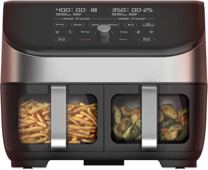 Instant Pot Vortex Plus 6QT Air Fryer with Odor Erase Technology,6-in-1 Functions that Crisps,Roasts, Broils,Dehydrates, Bakes & Reheats, 100+In-App Recipes, from the Makers of Instant Pot,1700W,Black