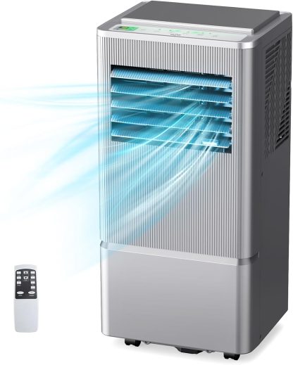 Air Choice Portable Air Conditioner, 10000 BTU Air Conditioner Portable for Room Up to 450 Sq.Ft, Remote Control, 24H Timer, Dehumidifier & Fan Modes, 3-in-1 AC Unit with Window Kit for Home Office