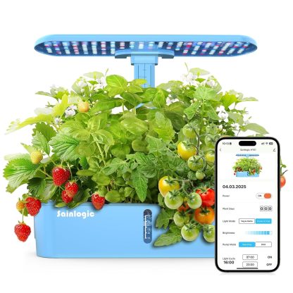 Hydroponic Planting System Kit, 12 Watering Planters, Smart Indoor Garden with APP and WiFi Connection
