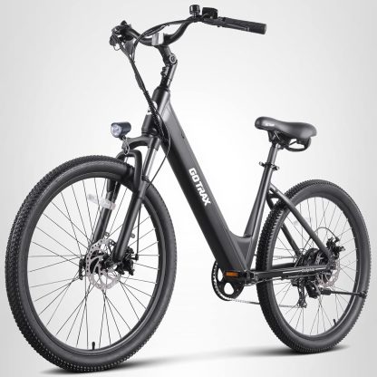 Gotrax Dolphin 26" Electric Bike Max Range 30 Miles vs 20Mph Power by Peak 500W