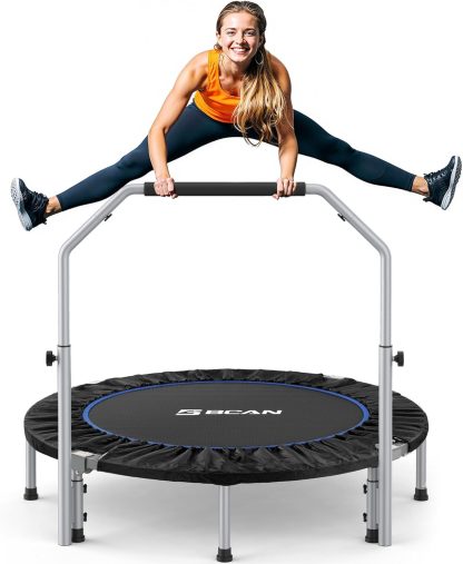 BCAN 40/48" Foldable Trampoline Max Load 440lbs, Fitness Rebounder
