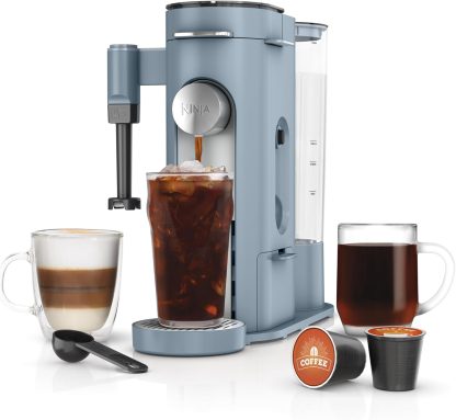 Ninja / Coffee Maker / Single Serve /Brew with Coffee Pods & Grounds/ Compatible with K-Cup Coffee Pods / 4 Brew Styles, up to 24oz Cup Sizes & 56oz Removable Reservoir / Black / PB051