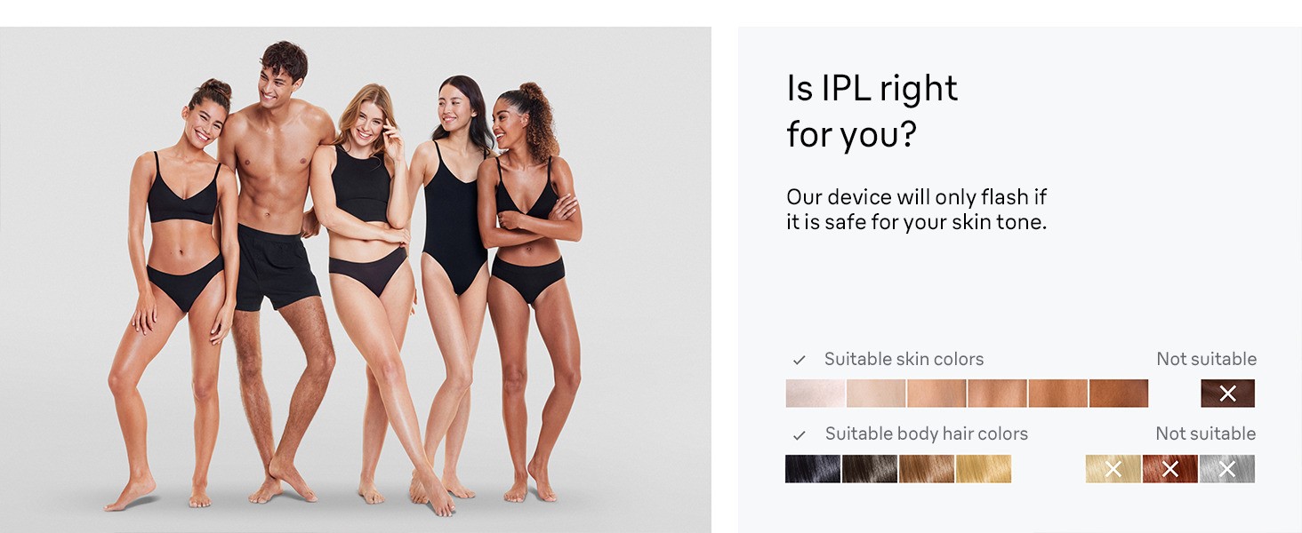 Braun Silk expert Pro 5 IPL device will only flash if it is safe for your skin tone.