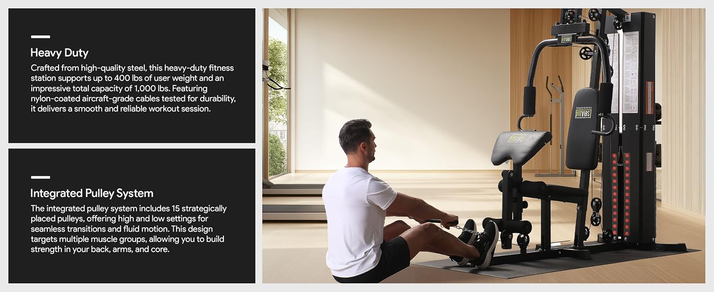 BalanceFrom Multifunctional Home Gym Workout Station Strength Training Equipment