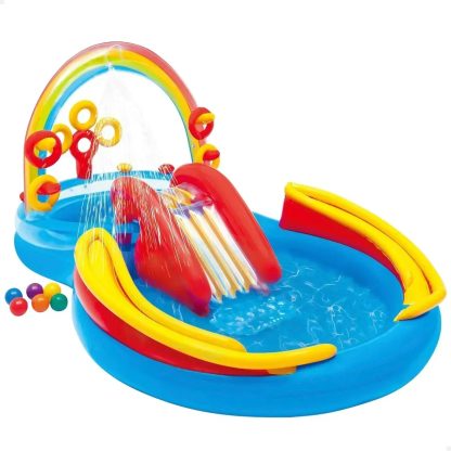 Intex 96" x 78" x 28" Inflatable Jungle Adventure Play Center Spray Kiddie Pool Water Slide