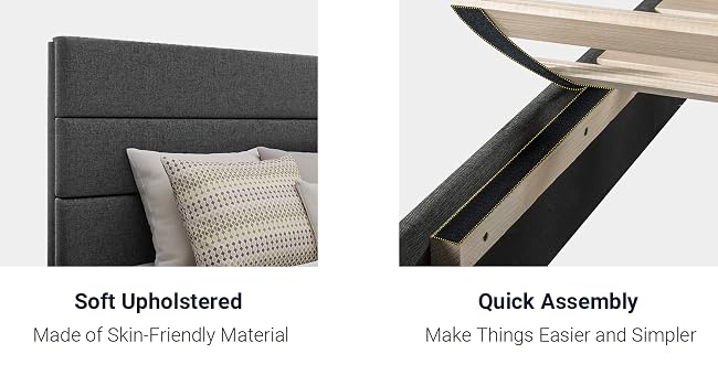 Soft upholstered bed frame