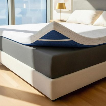 ViscoSoft 3 Inch Memory Foam Mattress Topper Queen - Select High Density Ventilated Mattress Pad - Premium Removable Rayon Cover