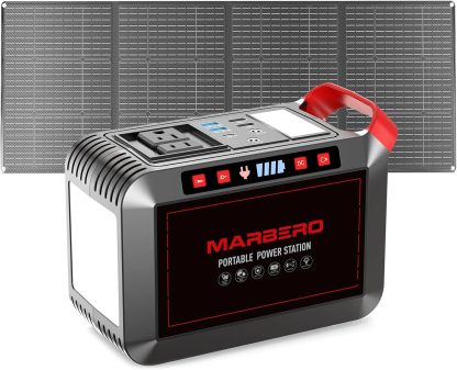 Portable Power Station 88Wh Camping Lithium Battery Solar Generator Fast Charging with AC Outlet 120W Peak Power Bank