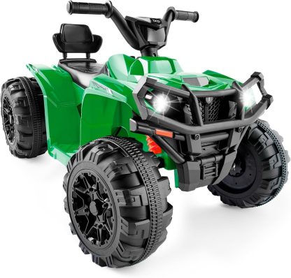 Best Choice Products 12V Kids Ride-On Electric ATV, 4-Wheeler Quad Car Toy w/Bluetooth Audio, 2.4mph Max Speed, Treaded Tires, LED Headlights, Radio