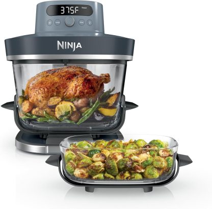 Ninja Crispi Pro 6-in-1 Glass Air Fryer / 6qt & 2.5qt Glass Containers with Storage Lids