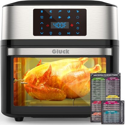 Large 20-quart air fryer 10-in-1 oven-air fryer combo Air fryer with rotisserie rack 3 dehydrating racks