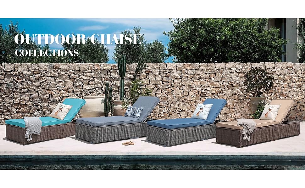 Patiorama Patio Chaise Lounge Chair, Sun Lounger