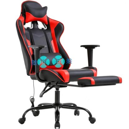 PC Gaming Chair Office Chair Ergonomic Massage Recliner Computer Chair Swivel Task Chair