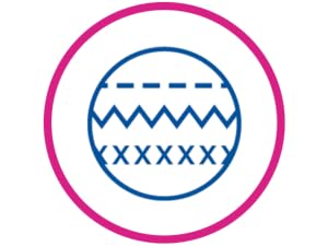 Image icon of quilting stitches in magenta circle