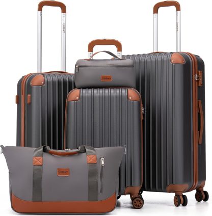 Luggage Sets 5 Piece Suitcases with Wheels Suitcase Set ABS Hard Case Luggage
