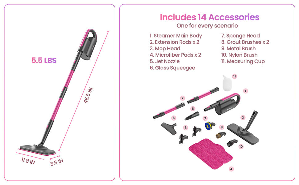 14 components in one box, this is an all-in-one solution for your household cleaning needs