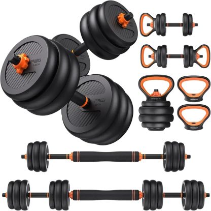 Feierdun adjustable dumbbells with connectors Barbell, kettlebell push-up stand
