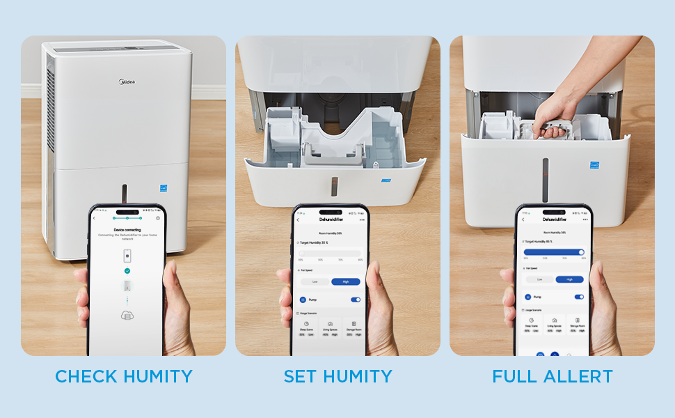 midea dehumidifier for basement with wifi