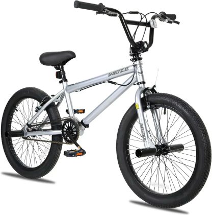 WEIZE Freestyle BMX Bicycle 20 Inch Stunt Bike for Kids and Adults Men and Women High Strength
