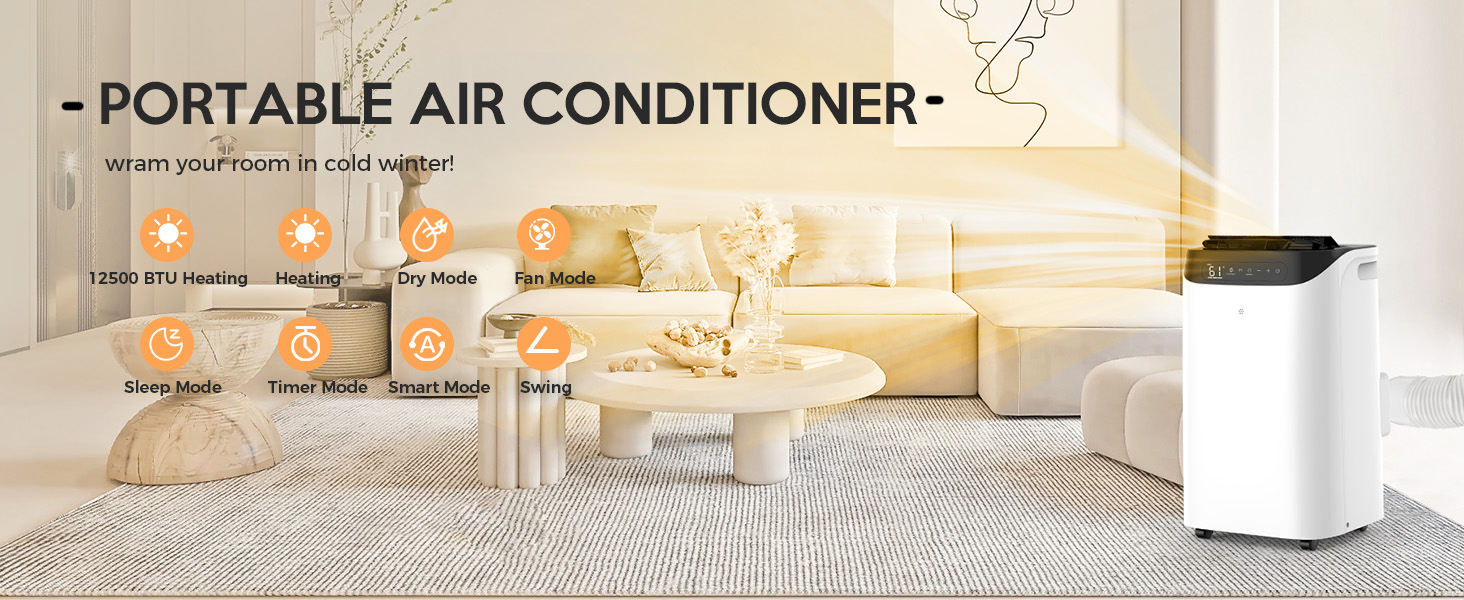 Portable ac unit 14000btu with heat