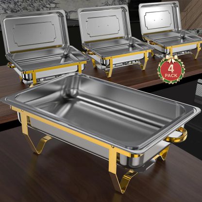 Chafing Dish Buffet Set 8QT High Grade Chafing Dishes for Buffet Chafers and Buffet Warmers Sets