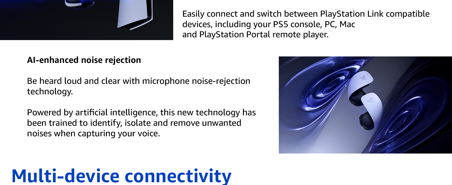 AI-enhanced noise rejection, be heard loud and clear with microphone noise rejection