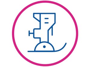 Image icon of sewing foot in magenta circle