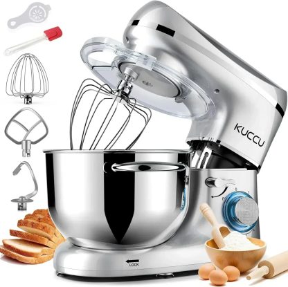 Stand Mixer 6.5 Qt 660W 6-Speed Tilt-Head Food Dough Mixer Kitchen Electric Mixer Stainless Steel