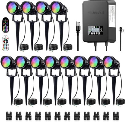 LED Landscape Lighting Kit Color Changing Waterproof Landscape Lights