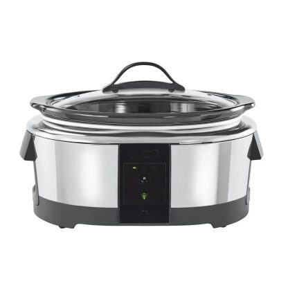 6 Quart Programmable Slow Cooker and Food Warmer Works with Alexa Stainless Steel