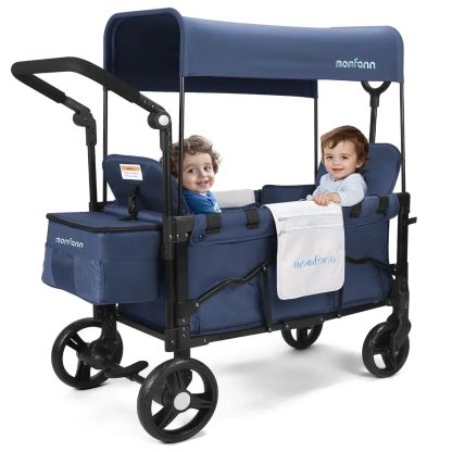 Stroller Wagon for Kids Wagon Stroller Toddlers 2 Seaters All-Terrain Baby Wagon Outdoor