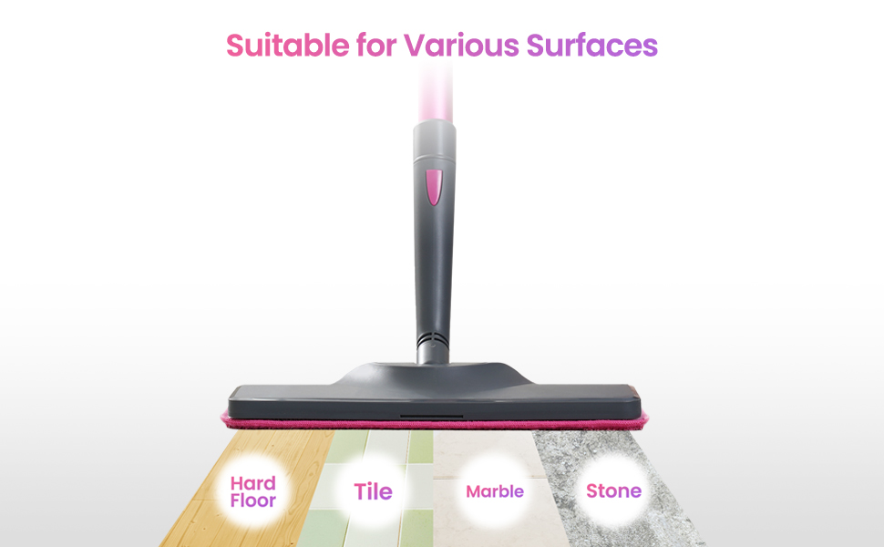 The multi-purpose steam cleaner can be used for marble tile floor upholstery stone and bathtub
