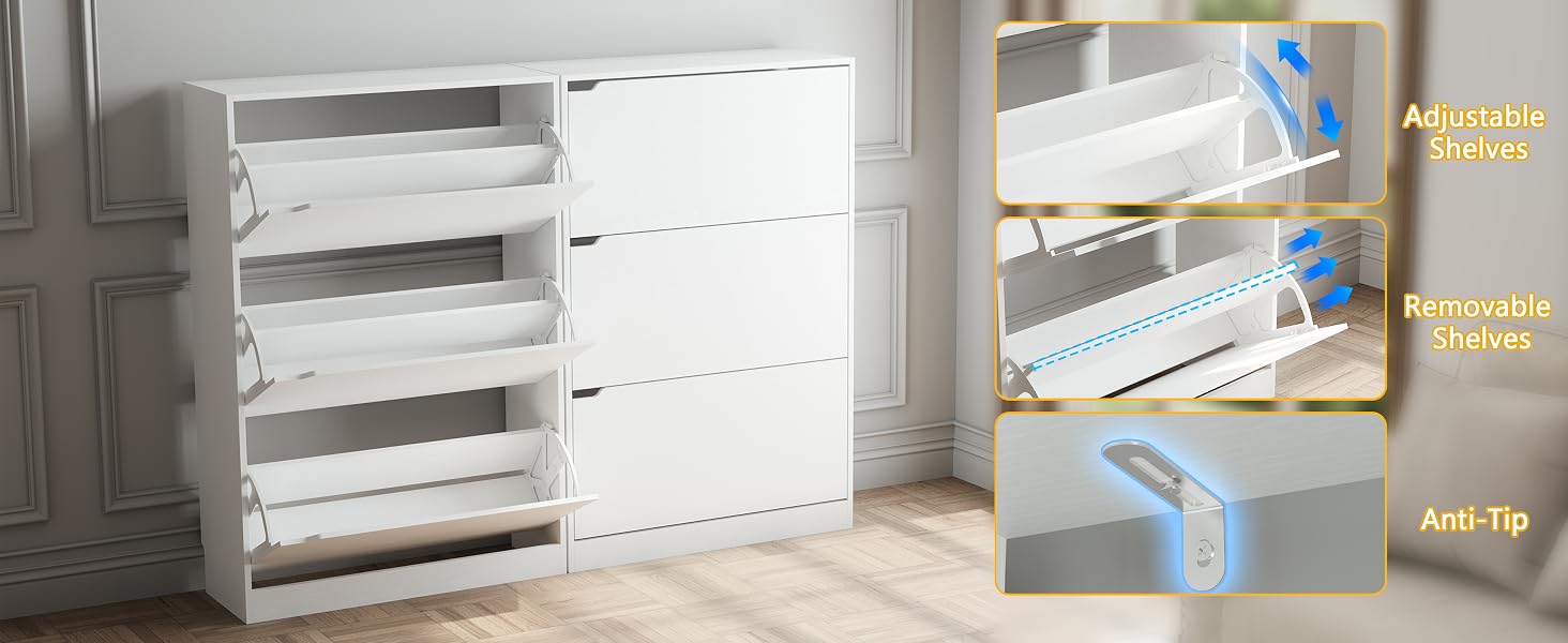 shoe cabinet storage for entryway