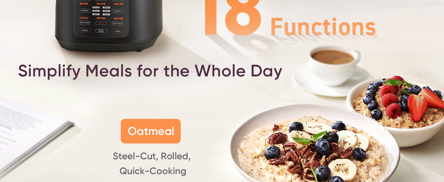 18 functions of rice cooker