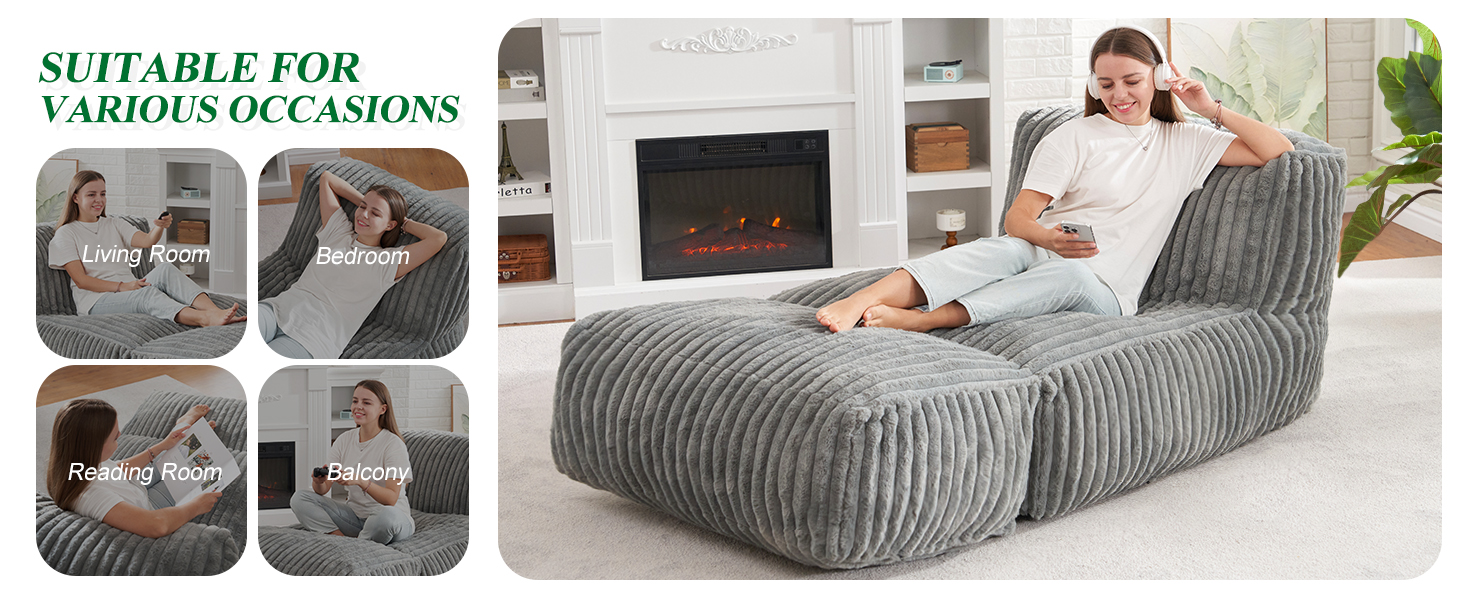 Suitable for various occasions and you can enjoy happy moment on our cozy lounger