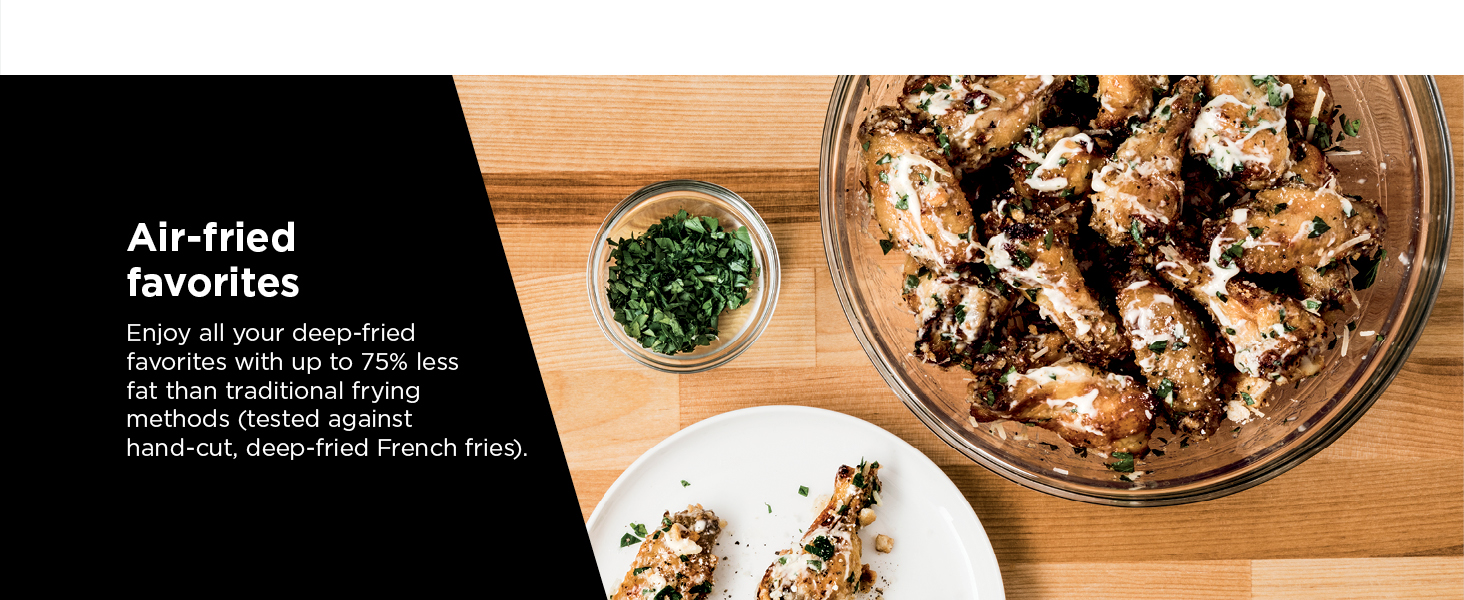Fast family-sized meals Air-fried favorites Reclaim your counterspace