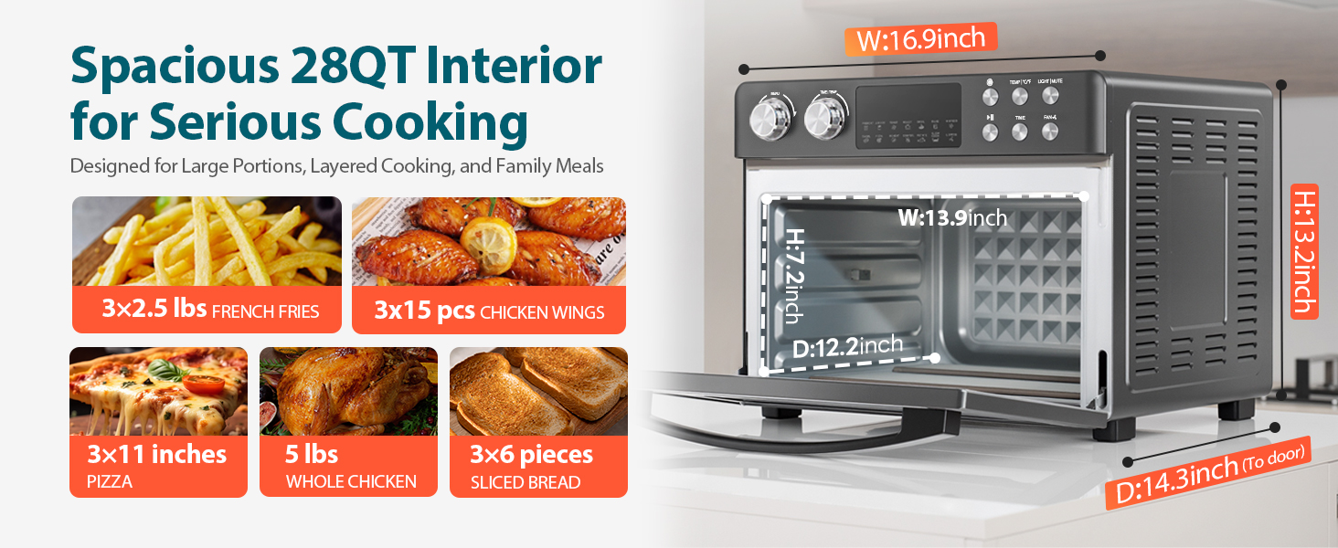 toaster air fryer combo