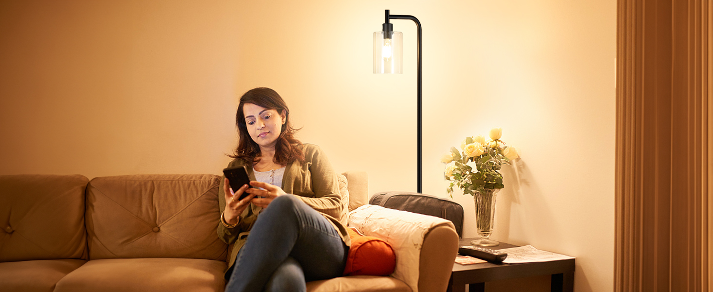 Corner Black Floor Lamp
