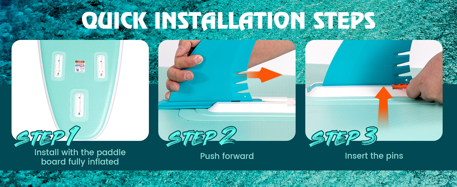 paddle board fins installation