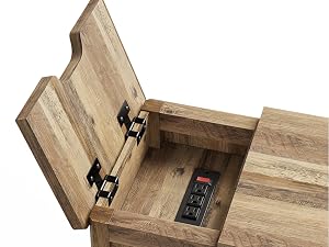 side table with charging station