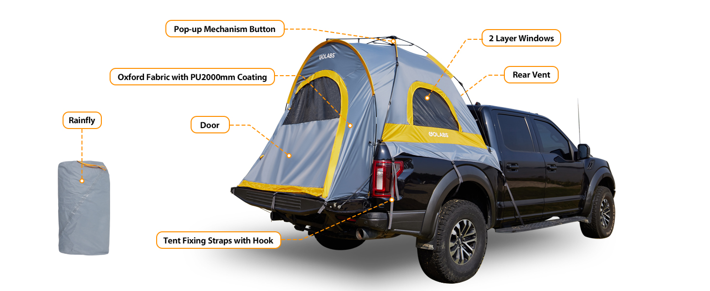 Golabs TE1 Truck Tent - Durable