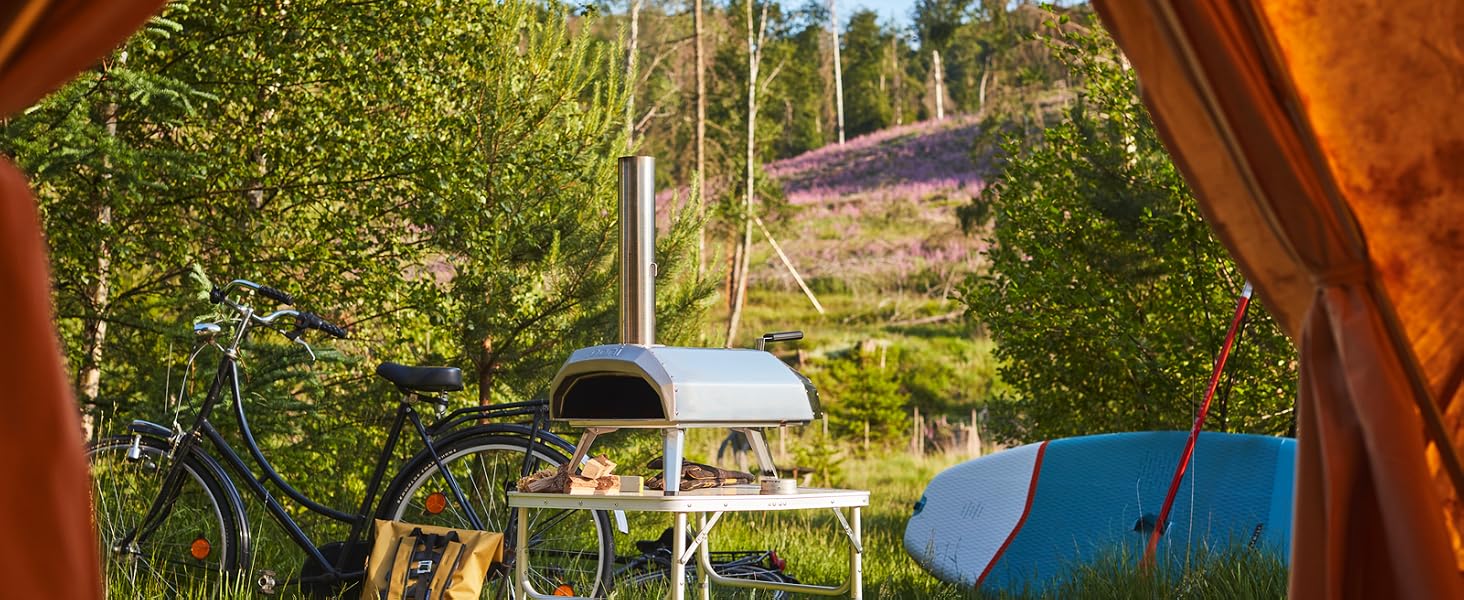 Karu 12 outdoor cooking setup