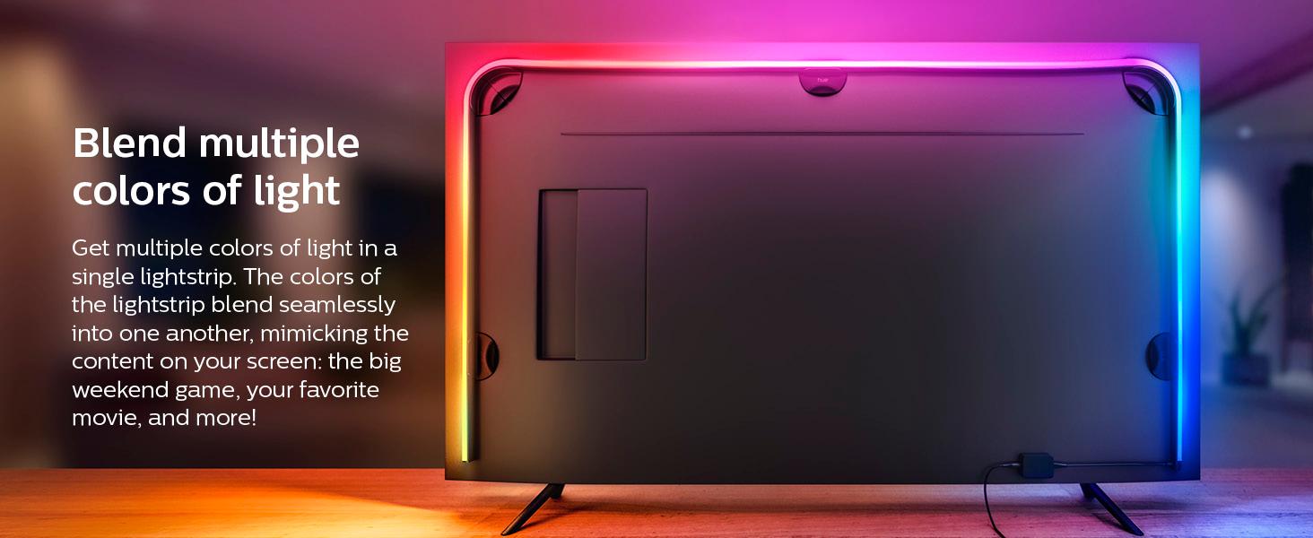 Gradient;lightstrip;sync;entertainment;Philips;Hue;TV;music;full color;seamless;LED;lights;ambience