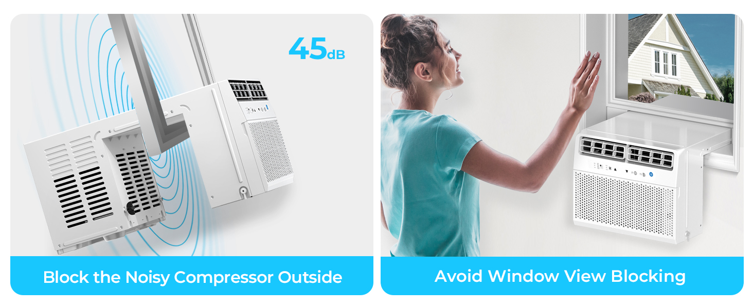 Window AC Unit with U shaped Design