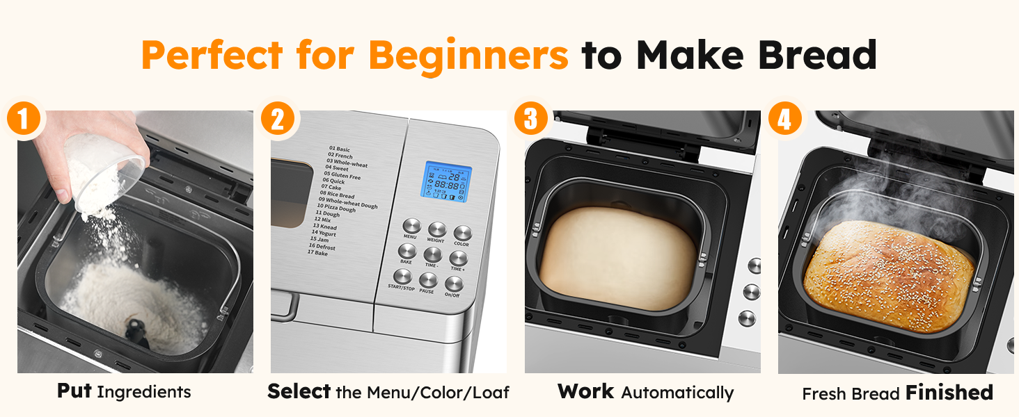 stainless steel bread maker gluten free bread machine mini bread maker sourdough bread maker machine