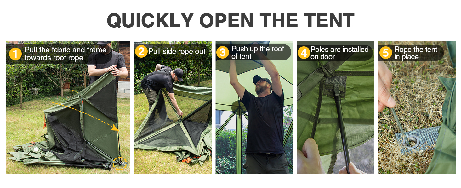 Pop up screent tent