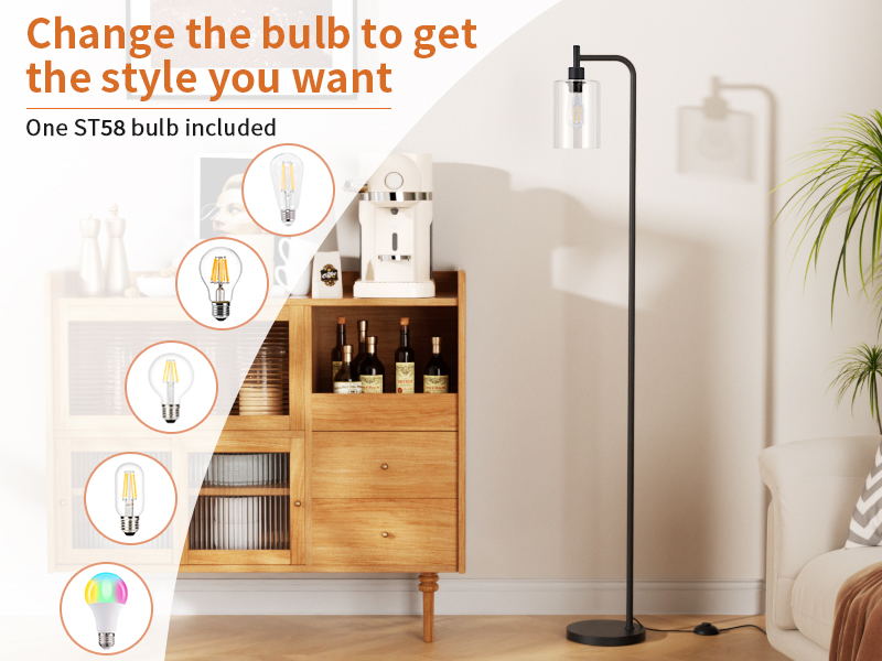 standing lamp with bulb